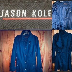 🛍Navy Blue Hooded, fully lined Trench/Rain coat🛍